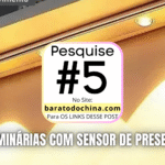 Luminárias com sensor de presença automáticas seção barato o china